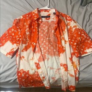 Louis Vuitton Vibrant Orange and White Shirt